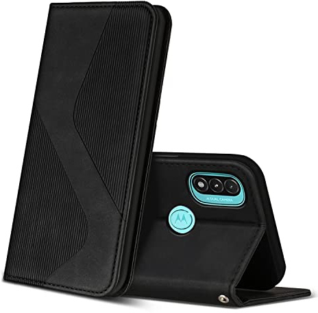 ZONNAVI Funda para Motorola Moto E20 / E30 / E40, Funda Libro de Cuero con Ranura para Tarjeta y Magnético, Wallet Flip Caso Cubierta Case Carcasa para Motorola Moto E20 / E30 / E40 (Negro)