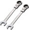 Aoktorkit 2Pcs Metric Tool Flex-Head Ratcheting Wrench Set 24MM,Professional Chrome Vanadium Ratchet Spanner Set Steel 72 Teeth 12 Point for DIY,Pipeline,Bicycle Repair and Home Maintance