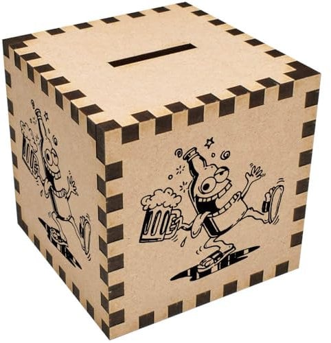 'Tipsy Beer Bottle' Money Box/Piggy Bank (MB00085761)