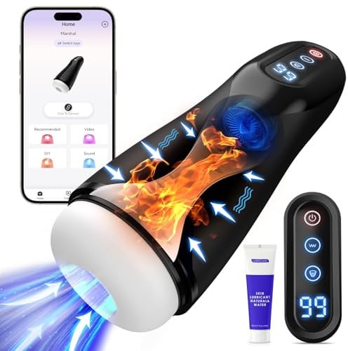 Govosaa AI Sync Automatic Sucking Heating Male Masterubaters Sex Toys - 9 Suction & Vibrating Masturbator Pocket Pussy Electric Penis Pump Adult Toys Sex Toy Toyscouples for Couples Vibrator Stroker