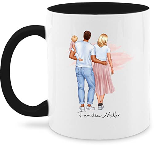 Tasse Tassen 325ml - Mama - Familie Mutter Vater Baby Kinder - 325 ml - Schwarz - kind muttertagstasse mutti familien kaffeetasse personalisierte mutter-tasse mom kaffeebecher muttertagsgeschenke