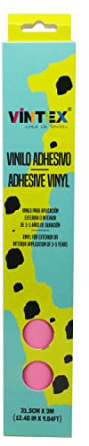 VINTEX - Vinilo Adhesivo Acabado Rosa Mate 3m x 31,5cm - para Interior y Exterior - Apto para Plotter de Corte - Durabilidad de 3 a 5 Años - Vinilo de Rotulación