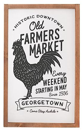 Landhaus Deko Schild - Old Farmers Market (50x30 cm)