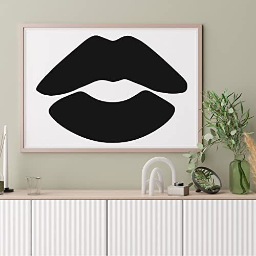 Schablone im Kussmund Lippen Größe: 50 x 70 cm v11 Design