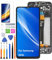 HLYGZX Display di ricambio originale per schermo LCD Samsung Galaxy A04s, A047F A047F/DS A047F/DSN A047M LCD Display Touch Digitizer Assembly Kit parti di riparazione (nero con cornice)