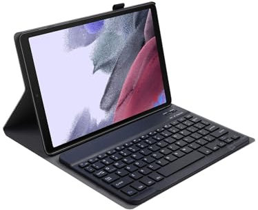 Funda con Teclado para Samsung Galaxy Tab A7 Lite de 8,7 Pulgadas Modelo 2021 (SM-T220/T225/T227), Contener Ñ, Funda Ligera con Soporte y Teclado magnéticamente Desmontable,Negro