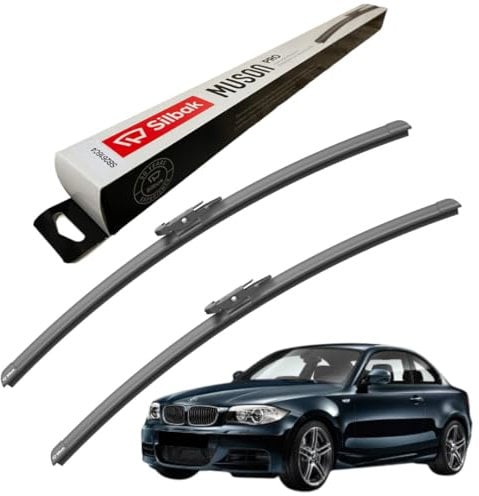 Silbak Windscreen Wipers, fits for BMW 1 SERIES COUPE (10/2007-10/2013) Wiper Blades, 500mm