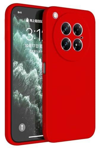 HAFFAN Funda de Silicona TPU Compatible con Smartphone, Compatible with Infinix Zero 40 5G (6.78), Carcasa Protectora para Teléfono Móvil - Rojo Chino