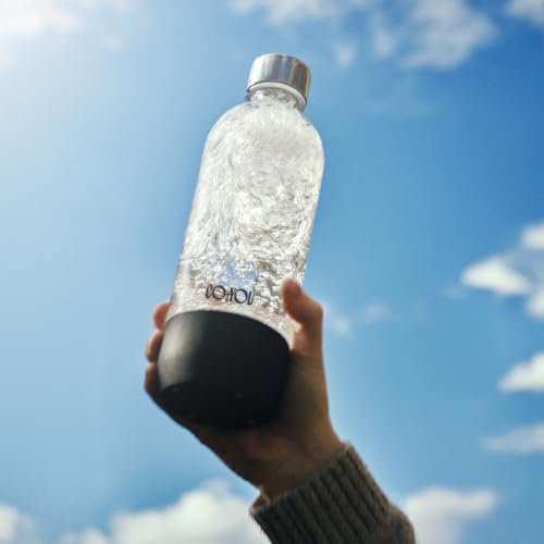 CO2 YOU 1 x Bubbla Carbonating Bottles (1 L – Carbon Black) – Reusable Replacement Bottles for Home Sparkling Water Makers – BPA-Free & Leakproof – Check Machine Compatibility Before Purchase