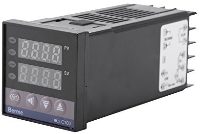 Termostato Digital REX-C100 Controlador de Temperatura LED Inteligente con Tecnología de Ajuste Automático PID AC110V-240V 0 ℃ - 1300 ℃