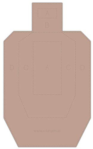 USPSA/IPSC Metric Wettkampfscheibe/Wellpappe Braun/Weiß/Format 46 x 76 cm (Metric Cardboard) (20 Stück)