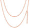 FaithHeart 2mm Chaine Femme Plaqué Or Rose 50 cm, Collier Chaine Maille Forçat Femme 55 cm, Chainette Plaqué Or Rose pour Collier