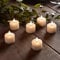 Lights4fun TruGlow® 6er Set Rote LED Teelichter überzogen mit Echtwachs Flackernde Flamme Elektrisch Indoor Timerfunktion 6 Stunden