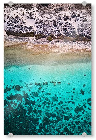 artboxONE Acrylglasbild 150x100 cm Glasbild Reise/Strand und Meer Coral Bay - Bild Strand Meer Ozean