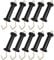 Abuff 10 Pack Electric Fence Spring Gate Handles Ranch Fence Accessories, Simple Tension Spring Fence Handle for Electric Fence, Black