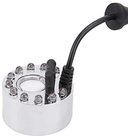 SALUTUYA Mini Mist Maker, LED Mister Fogger, Foggers Mister Fontana per Interni, Umidificatore d'Aria atomizzatore per Macchina per Nebbia Piccola per Stagno, per Acquario con Fontana Rockery