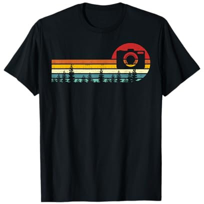 vintage retro sunset camera photography photographer design T-Shirt