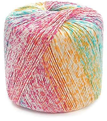 jiuzcare Cotone A Maglia 100% Yarn Per Uncinetto Gomitolo Di Filato Yarn Cotone Multicolore Spessore Grande Cotone A Mano Usato In Abbigliamento, Cappelli, Borse Per Le Bambole In Tessuto [133M, 43#