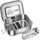 CGFN Bento Box in Acciaio Inossidabile, Portamerenda con Nome - Testo di Incisione Personalizzato, Lunch Box per Bambini e Adulti, Contenitore per Il ​Pranzo a Prova ​di Perdite con Divisorio (1200ml)