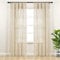 Lush Decor Cortina Bohemia de algodón Texturizado de macramé para Ventana, Divisor de habitación, Puerta, decoración de Pared, 95 Pulgadas de Largo x 40 Pulgadas de Ancho, Neutro