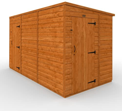 TigerFlex Shiplap Pent 2 Door Windowless Wooden Garden Shed 12 x 6 ft