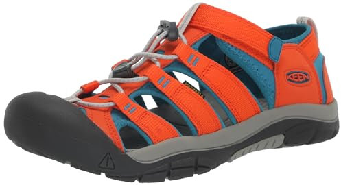 KEEN Newport H2, Sandalias para Unisex niños, Amarillo (Safety Orange/Fjord Blue), 37 EU