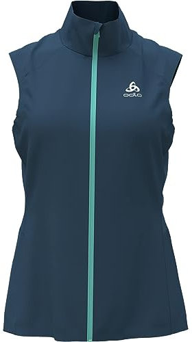 Odlo Damen Laufweste ZEROWEIGHT WARM, blue wing teal - polynya, L