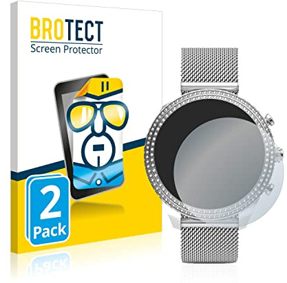 BROTECT Schutzfolie für Fossil Stella (6. Gen) | 2 Stück Transparenter Displayschutz Made in Germany Klare Displayschutz-Folie Clear Einfache Montage Case-Friendly