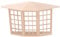 Bay Window, 45 Degree Angle Three Sided Window Wear Resistant Birch Wood Fine Polished Smooth Burr Free Dollhouse Wooden Window Clear Grain Easy to Install Dollhouse Furniture with Window Stickers
