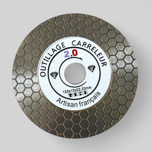 Disco diamantato 125 a nido d'ape per smussatura (taglio a 45°) qualità professionale superiore per piastrelle in ceramica, marmo, calcestruzzo, travertino, terrazo,pomodoro, porcellana