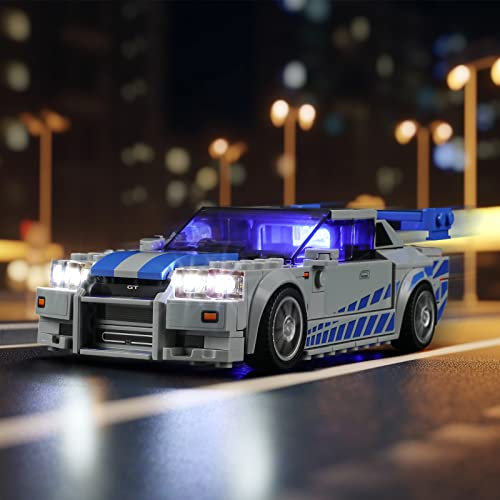 LIGHTAILING Led Licht für Lego- 76917 2-Fast-2 Furious Nissan Skyline GT-R (R34) – Beleuchtungsset Kompatibel Mit Lego Modell (Lego Bausteinen Modell Nicht enthalten)