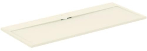 Ideal Standard - Ultra Flat S i.life, Piatto doccia rettangolare 170x70 in resina, Piletta di scarico lato lungo, Finitura opaca effetto pietra, Sabbia