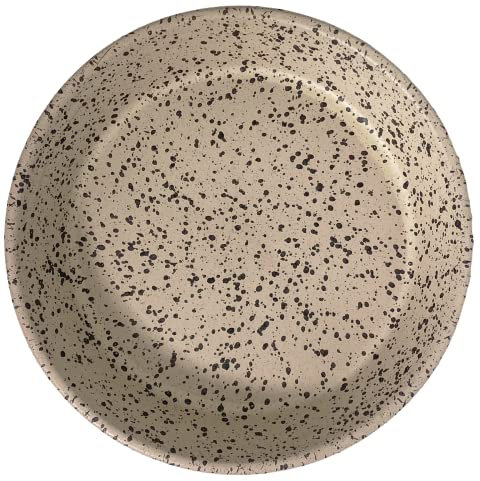 Meliflor Plato Cerámica 20cm Blanco Estrellado Duraderas y Resistentes - Decoración - Hogar y Jardín - Artesanalmente Fabricado en España - Diseño Exclusivo