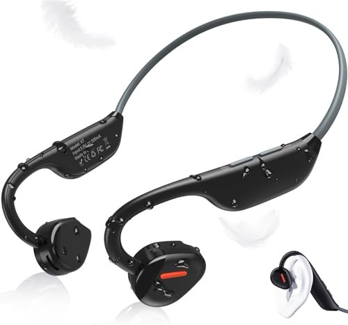 ANCwear Auriculares Open Ear Bluetooth Inalambricos, Auriculares Inalámbricos Bluetooth 5.3, Auriculares IP67 Impermeable Deportivos Adecuados para Correr Fitness, Negro