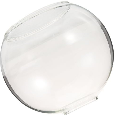 jojofuny 15CM Double Hole Transparent Glass Globe Lampshade for E27 Pendant Light Modern Round Light Fixture Replacement Shade Clear Glass Ceiling Lamp Cover