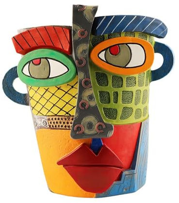 Liuyoyo Pot de Plantes Succulentes Colorées Pot de Plante Décoratif 1 Pièces Pot de Fleur Abstrait Pot de Fleur pour Jardinière D'intérieur Pot de Plante Extérieur Intérieur pour Fleurs,(#2)