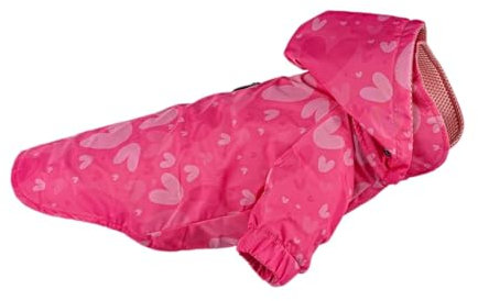 IZOCOOL - Tas Hundemantel wasserdichte Hunde Winter Warm Mantel für Kleine Mittlere Große Hunde Regenmantel Welpen Gepolstert Puffer Weste Haustier Kleidung (Pink, XL)