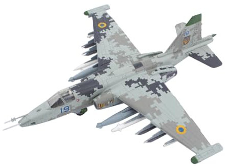 FMOCHANGMDP Flugzeug Legierung Modelle, 1/72 Skala Ukrainian Air Force SU-25M1 Fighter 2022 Modelle, Spielzeug und Geschenke, 8.4 x 7.8Inchs