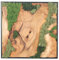 MODERNMOMENTS ® Moosbild Pflanzenbild 50cm groß Mooswand Holz Moos Bild konserviert modern Wandbilder Wohnzimmer Deko Naturholz Moosbilder mit Rahmen Eiche Handarbeit