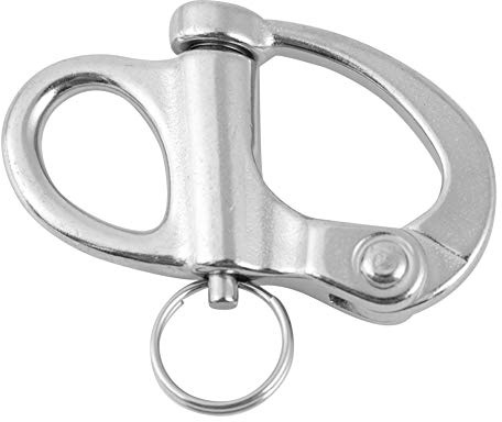 WGFOIP Swivel Eye Snap Shackle, Quick Release Fixed Shackles Stainless Steel Boat Rigging Hardware for Sailing (10 * 35 mm)