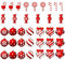 36 Stück Lutscher Zuckerstangen Weihnachten Deko Weihnachtskugeln Zuckerstangen Deko Glitzer Weihnachtsbaumschmuck Rot & Weiß Süße Weihnachtsbaumanhänger Weihnachtsbaum Deko