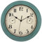 Foxtop Orologio da parete impermeabile silenzioso con termometro e igrometro, 30 cm, per esterni, stile retrò, da giardino, senza ticchettio, resistente alle intemperie, per bagno, giardino, cucina