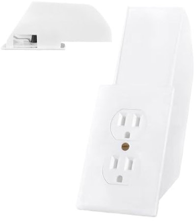 Wandsteckdosen-Safe Box Wandsteckdosentresor - Steckdosentresor mit Schlüsselschloss, Wandmontierte Münzabdeckung, sichere Abdeckung, Mehrzwecktresor für Schmuck, Elektronisches Geld, Ce Co