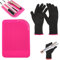 Heat Protection Gloves for Hair Styling and Heat Mat for Hair Straighteners, Heat Gloves, Heat Proof Gloves for Hair Styling, for Curling Irons Hair, Straightener Heat Mat and Hair Styling Tools