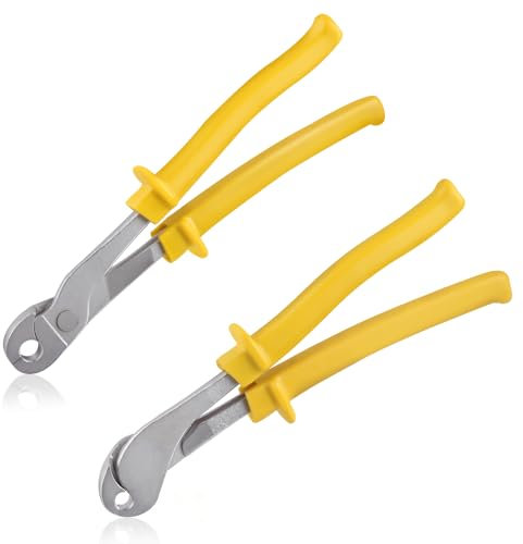 SPEEDWOX J-Clip Pliers Heavy Duty Wire Cage Clips Cage Building J-Clips Pliers Bent Straight Jaw Hog Ring Plier Kit Rabbit Cage Clips J Clips Plier for Building Rabbit Cages Coops Cage