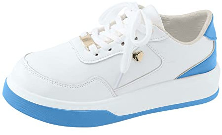 Warehouse Deal retourenware Damen Schuhe Sneakers Damen Fashion Color Blocking schnüren Bequeme lässige Sportschuhe mit dicken Sohlen rutschfeste Jogging Sneaker 1 Euro Artikel