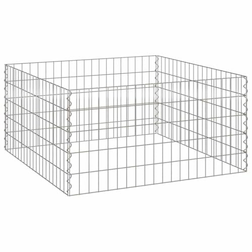 vidaXL Composteur Carré 100 x 100 x 50 cm Fer, Composteur urbain, bac à compost efficace, rangement jardin, système écolo, aide à l'engrais bio