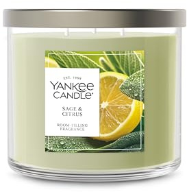 Yankee Candle Sage & Citrus, Scented Candle, 14.5oz 3-Wick Candle Jar with up to 40 Hours Burn Time, Giftable