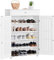 Yaheetech Shoe Cabinet, 5-Tier Wooden Shoes Storage Cabinet with Drawer, Shoe Rack Organizer with Door & Adjustable Shelves for Entryway, Hallway, White