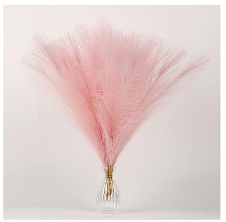 WTRYT Lot de 10 herbes de la pampa artificielles séchées - Herbe de la pampa moelleuse - Herbe de la pampa artificielle moelleuse - Remplissage de vase pour la maison, le salon